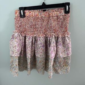 Shein Ruffled Floral Mini-Skirt